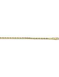 2.5mm Diamond Cut Rope Chain 30"
