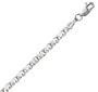 14k White Gold 10 Inch X 3.0 mm Heart Chain Anklet - JewelryWeb