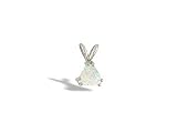 14K White Gold Genuine Trillion Opal Pendant