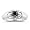 0.79 Ct Black Diamond Mens Solitaire Ring in Silver-3.0
