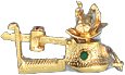 Baby on Scale, 14K Gold Charm