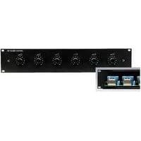 6-way PA volume controls for 482mm (19") rack installation