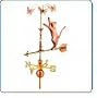 Cat and Butterflies Weathervane