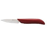 Kyocera Revolution Series Paring Knife with Red Handle - White Blade - 3 Inch