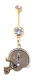 New Orleans Saints belly button ring