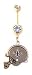 New Orleans Saints belly button ring