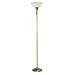 Ledu L9003 Antique brass finish torchiere with alabaster shade, 68-1/2 high