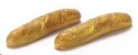 Dollhouse Miniature Set of 2 French Breads
