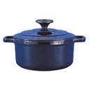Chasseur Cast Iron Round Casserole, Cobalt Blue, 26cm, 5 litres