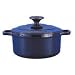 Chasseur Cast Iron Round Casserole, Cobalt Blue, 18cm, 1.5 litres