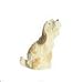 Dollhouse Miniature White & Tan Long haired Dog