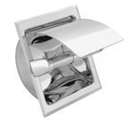 Brasstech Recessed Tissue Holder W/Roller & Cover 10-88-08A
