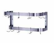 Detail image 12' Pot and Pan Rack - Double Bar - Wall Mount - 18 Hooks - Stainless Steel - Advance Tabco SW-144