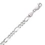 14k White Gold 10" 2.6mm Figaro Chain Anklet - lobster-claw - JewelryWeb