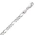 14k White Gold 18 Inch X 2.6 mm Figaro Chain Necklace