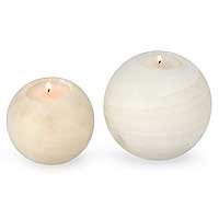 NOVICA Onyx candleholders Harvest Moon (pair)