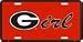 Georgia Girl License Plate (Georgia Bulldogs Logo)