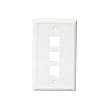CHANNEL VISION 10-G-3GW 3 Jack White Gang Plate (10 pack)