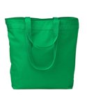 Liberty Bags Large Tote Handbag With Zipper Closure - Kelly Green