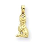 14k German Shepherd Dog Pendant - Measures 21.8x8.8mm