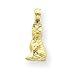 14k German Shepherd Dog Pendant - Measures 21.8x8.8mm