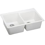 Elkay ELG250RWH0 Gourmet Egranite Double Bowl All Kitchen Sink