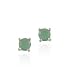 Sterling Silver 4mm Round Genuine Emerald Stud Earrings