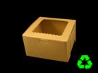 7 x 7 x 4 Four Counts Kraft Mini or Regular Window Cupcake Box