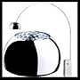 Arco floor Lamp style Italian Carrara Marble-White- Squared Arch