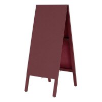 【クリックで詳細表示】ワールドクラフト 木製案内板 ダークレッド 450×1075mm