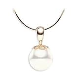 14k Gold Chain, 9.5-10mm South Sea Pearl Pendant