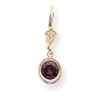 14k 6mm Garnet leverback earring XLB101GA