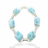 Rectangular Larimar Bracelet