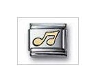 Music Note No Color Classic Gold, Italian Charm by Nomination Charms