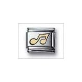 Buy Music Note No Color Classic Gold, Italian Charm by Nomination Charms by Nomination Charms