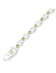 Sterling Silver Peridot Bracelet - 7.5 Inch