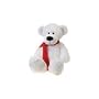 14.5"" Sitting White Bear With Red Christmas Scarf Case Pack 6 401704