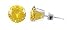 Sterling Silver 3 MM Round Yellow Cubic Zirconia Stud Post Friction Back Earrings
