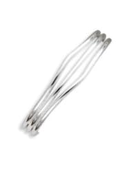 Sterling Silver Solid Polished Fancy Cuff Bangle Bracelet