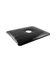 Black iPad Clip On Case - Genuine Eel Skin Leather