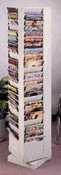 Buddy Products 44 Pocket Rotating Literature Rack Steel 1375 x 4975 x 1375 Inches Black