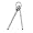 Drum Sticks Charm - Sterling Silver