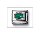 Oval Cabochon Emerald Classic Tourmaline, Italian Charm by Nomination Charms