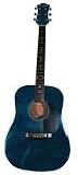 Main Street Dreadnought Acoustic Guitar in Transparent Blue