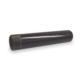 Industrial Grade 1CPL7 Nipple, 1/2 x 6 In, Black Steel
