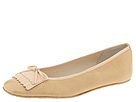 French Sole Charleston | Women's Dress Flat Shoes Sand Naplak/Natural Trim