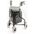 3 Wheel Rollator Walker - burgundy this 3 Wheels with 8 foam tires has a Weight capacity: 300 lbs. Handles are adjustable for different heights and Locking hand brakes