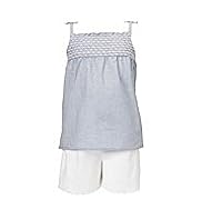 Autograph Pure Cotton Shell Shortie Pyjamas