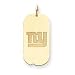 14K New York Giants Large Ny Giant Dogtag Pendant - NF1329