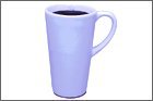 Made in the USA - Ceramic Periwinkle Travel Coffee Mug